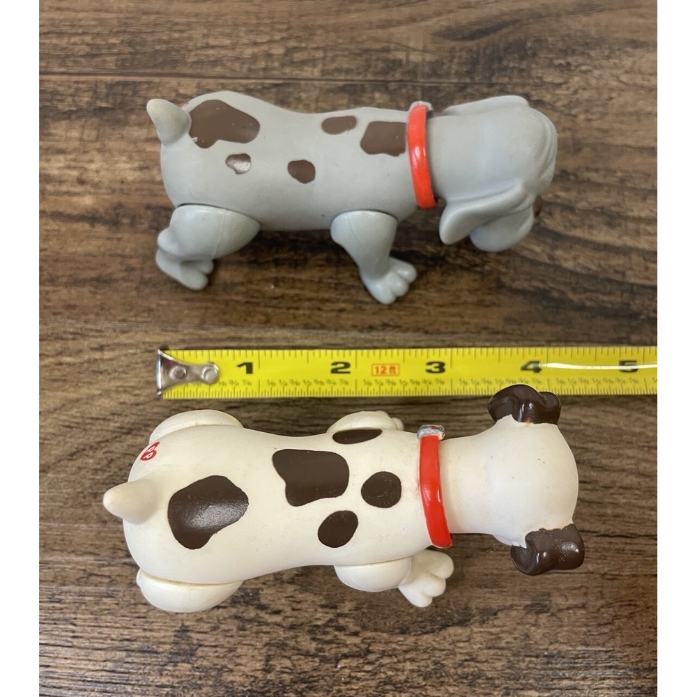 Lot Of 3 Vintage Pound Puppies Dog Poseable 3.75" Figures Gray White 1986 - Picture 6 of 6